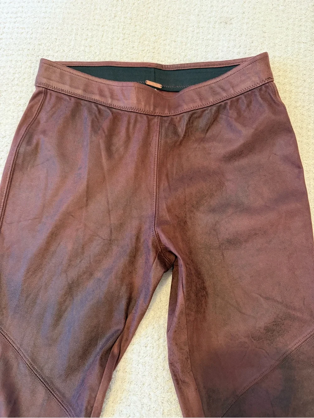 Free People Faux Suede Leggings Brown Size 26